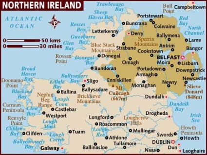 Northern Ireland map